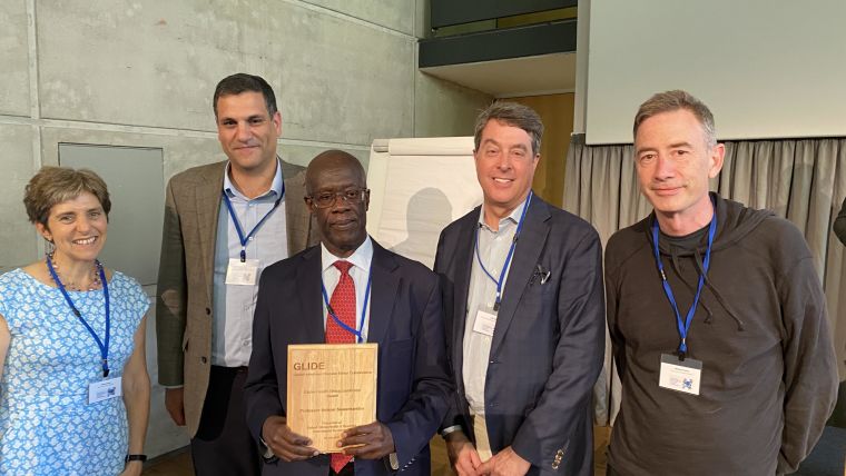Professor Nelson Sewankambo with colleagues at the Oxford Global Health & Bioethics International Conference 2022
